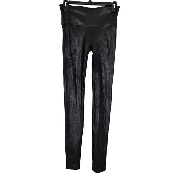 SPANX Ready To Wow Faux Leather Legging Black M 2437 - Picture 4 of 12